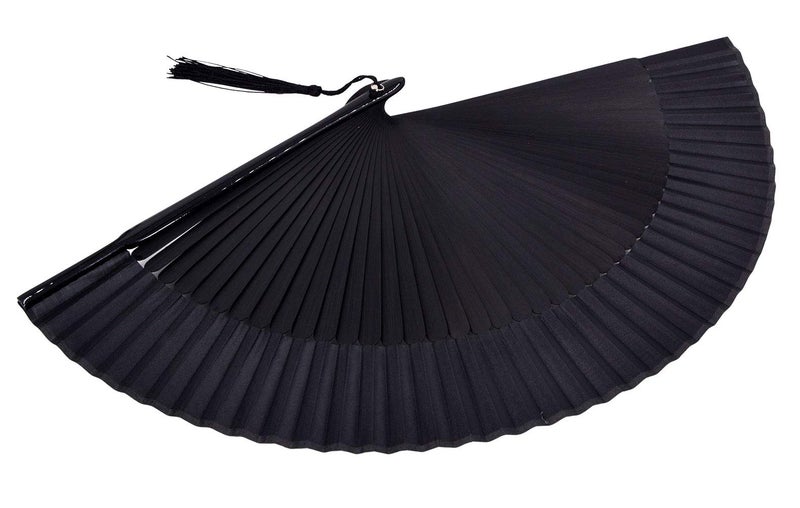 Amajiji 8.27"(21cm) Hand Held Bamboo Silk Folding Fan Hand Fan,Chinese/Japanese Charming Elegant Vintage Retro Style,Women Ladys Girls Best Gifts (Pink) - Image 4